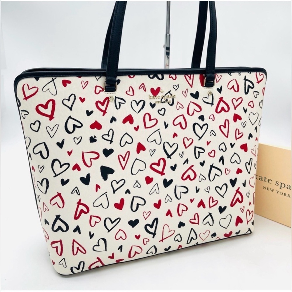 Kate Spade Huge Heart Print Tote Bag